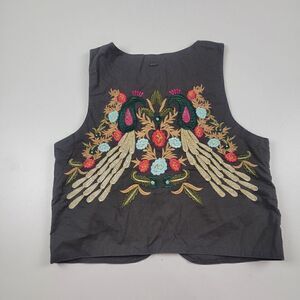 John‎ John Made In Heaven Embroidered Open Vest Multicolor Size Medium